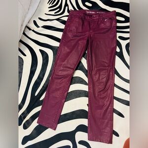 Calvin Klein coated wax jeans